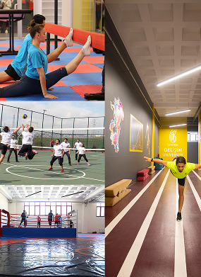 Spor etkinlikleri – jimnastik ve futbol sahaları